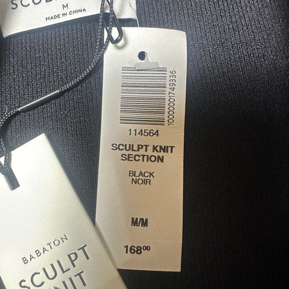 Aritzia Babaton Sculpt Knit Section Dress Black NEW - Picture 5 of 7